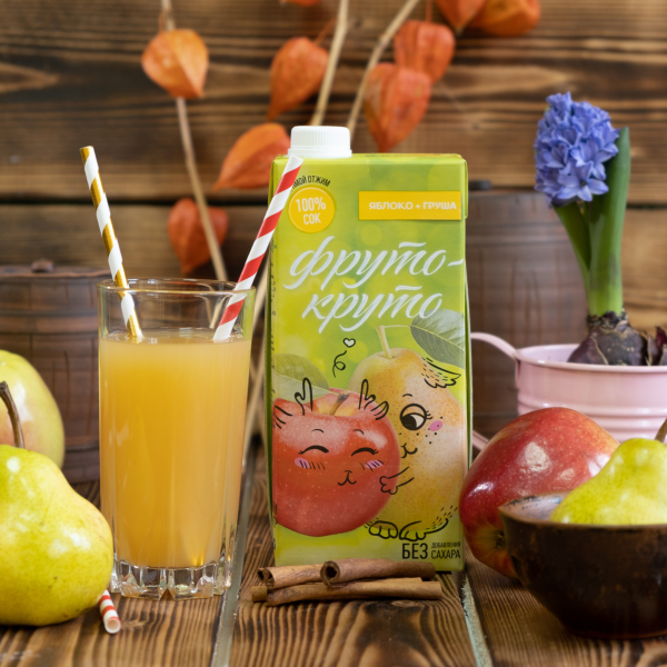 Apple-pear juice of direct extraction for baby food